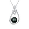 Women's Tahitian Black Pearl Necklace 9-10mm Quality Selected Tahitian Black