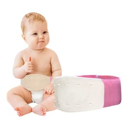 Umbilical hernia belt baby. Hernia belt for infant. belly bandage. adjustable infant belt for newborns. umbilical hernia for newborns. newborn baby supplies - belltop (pink)