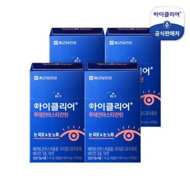 Jongkundang Health 종근당건강 아이클리어 루테인 아스타잔틴 4박스 (4개월분) Jongkundang Health Eye Clear Lutein Astaxanthin 4 Boxes (4-Month Supply)
