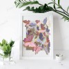Feawiai 22pzs Decoración Pastel De Mariposa Letrero Feliz Cumpleaño