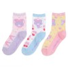 Sanrio 283509 Mewkle Dreamy Kids Socks, 3 Pair Set, Design: