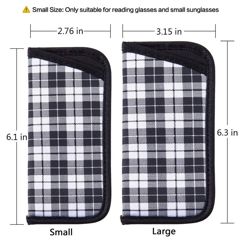 TRIUMPH VISION Eyeglasses Case Small for Reading Glasses Light Neoprene