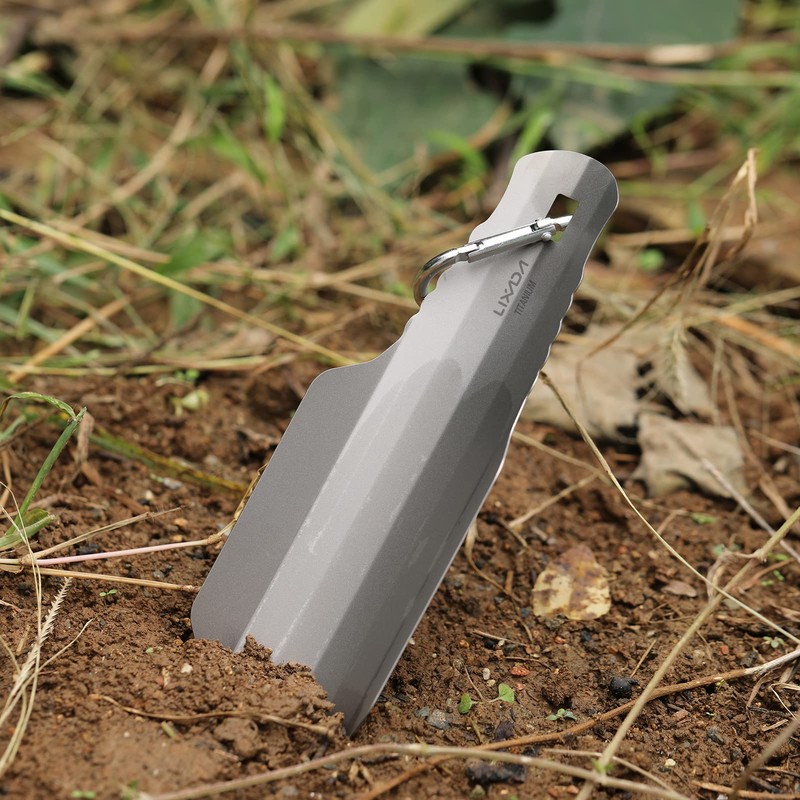 Lixada Mini Garden Shovel Titanium 20.5cm/17.5cm Portable Heavy Duty for