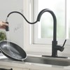 RULIA Matte Black Kitchen Faucet, Black Faucet, Kitchen Sink Faucet,