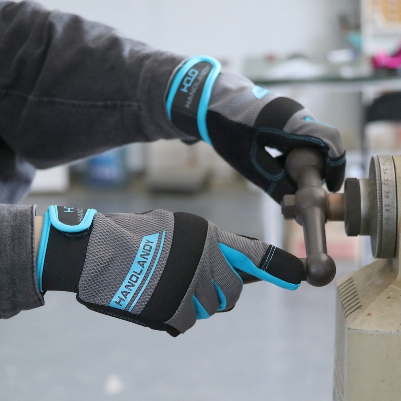 HANDLANDY Utility Work Gloves Mens & Women, Safety Mechanic Working