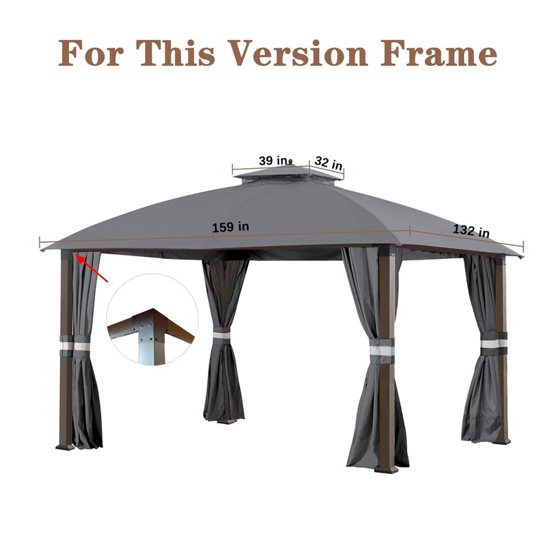 SCOCANOPY Replacement Cover Fit for 10X12 Ft Eagle Brooke Soft