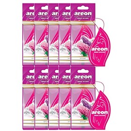 AREON Mon Car Air Freshener Lilac Pink Flower Hanging Set Multi Pack of 10