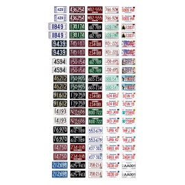 Three Inches Under 1/43 scale model car assorted USA Massachusetts license plates state tags 1:43