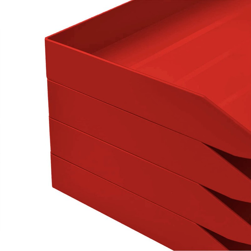 Acrimet Stackable Letter Tray 3 Tier Side Load, Plastic, Desktop