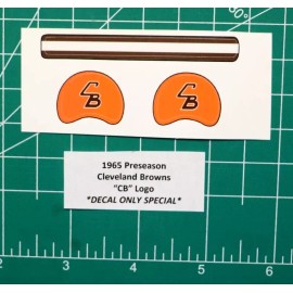 1965 Preseason Cleveland Browns DIECUT Football Gumball Helmets DECAL SHEET ONLY