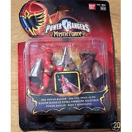 Power Rangers Mystic Force - 5cm Thumb Fighter Figure - Red / Wolf King