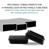 sourcingmap 21pcs 15 x 40mm Plastic Rectangle Ribbed Tube Inserts