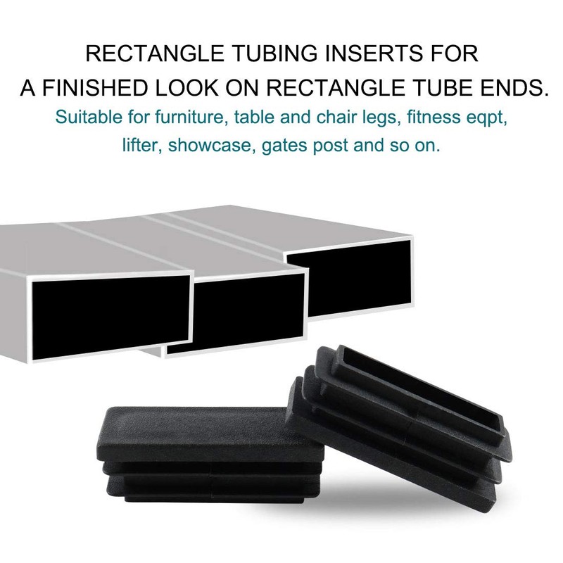 sourcingmap 21pcs 15 x 40mm Plastic Rectangle Ribbed Tube Inserts