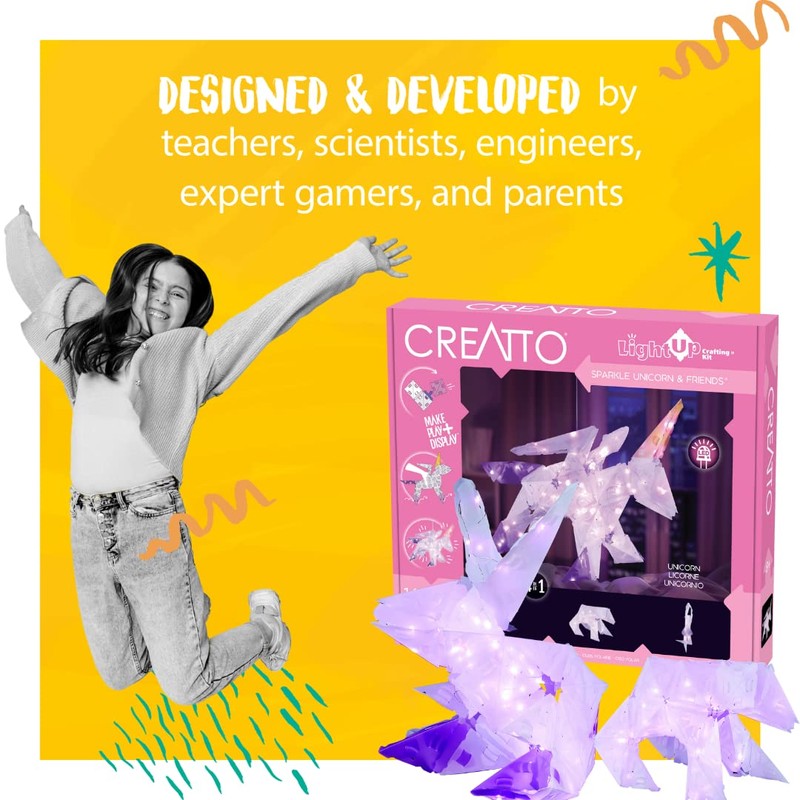 Kosmos Creatto unicorn 3D light up figures.