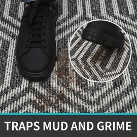 DEXI Indoor Doormat, Non Slip Absorbent Resist Dirt Entrance Rug, 20”x32” Machine Washable Low-Profile Inside Floor Door Mat