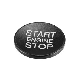 A ABSOPRO Engine Stop Ignition Button Overlay Cover Decal Interior Trim Sticker Fits Alfa Compatible with Romeo GiuL ia StEL Vio 2017-2021 Aluminum Alloy Black