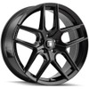 Trailer Wheels TR79 Gloss Black Wheel with Alloy Steel (17