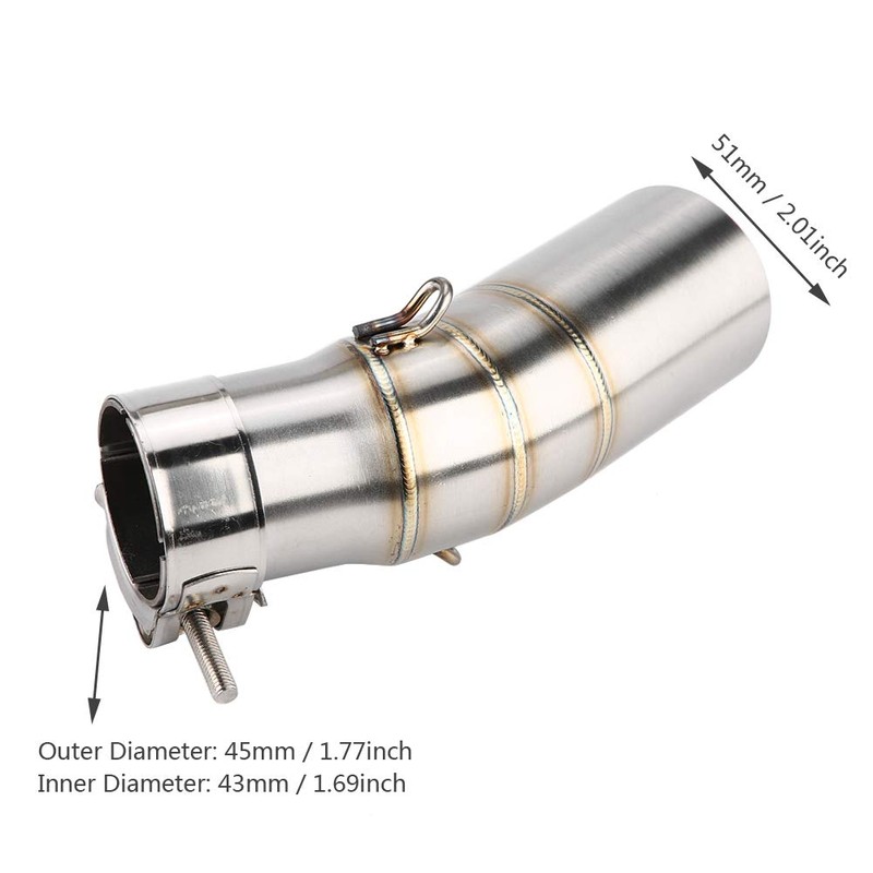 Motorcycle Exhaust Centre Pipe, Stainless Steel Motorcycle Exhaust Pipe, Middle