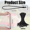 30 Pcs Bungee Cords with Hooks, 10 Inch(25cm) Black Bungee