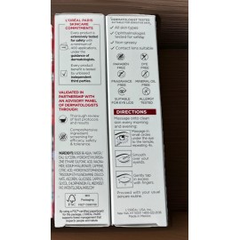 L'Oréal Loreal Revitalift 2.5% Hyaluronic + Caffeine Brightening Eye Serum 0.67 LOT OF 2