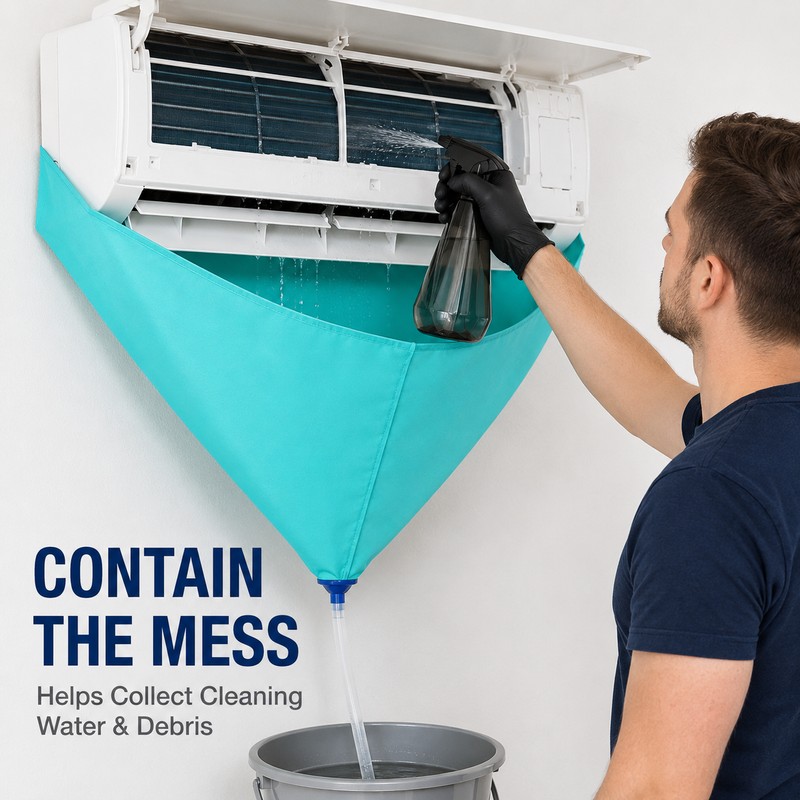 Air Conditioner Cleaning Cover Kit for Wall-Mounted AC – Waterproof