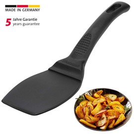 Westmark Pfannenwender, mit breiter Laffe für großes Bratgut, Länge: 29 cm, Kunststoff, Profi, Schwarz, 20652270