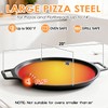 16" Laser-etched Nonstick Pizza Steel, 3-Layer Hybrid Steel Pizza Pan