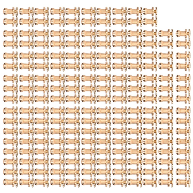 200 Sets Chicago Screws Round Head Rivets 8x6mm DIY Round