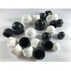 Plastic Dome Nut Protection Cap Covers (M12, 50 Pack, White)