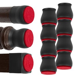 Ruby Sliders Midnight Black As Seen On TV - Premium Chair Covers Protect Hardwood & Tile Floors from Scratching - Fits Most Furniture Leg Sizes & Shapes - Chairs Slide Noiselessly - 8 Pack