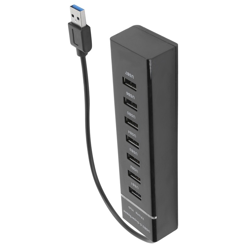 USB 3.0 Hub 7Port Splitter with Blue LED Indicator High