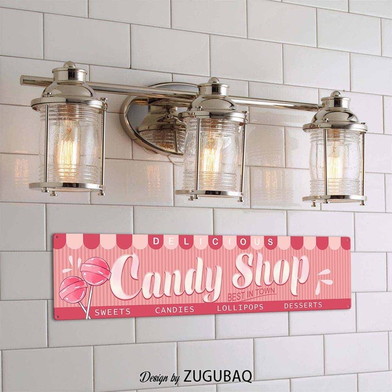 Candy Shop Metal Sign Sweets Candies Lollipops Desserts Theme Party