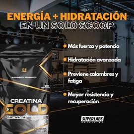 Creatina Monohidratada Gold Electrolitos 400g Sabor Servicios