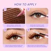 Brown Wispy Lash Clusters Natural Puffy Eyelash280 Pcs, 80D Curly