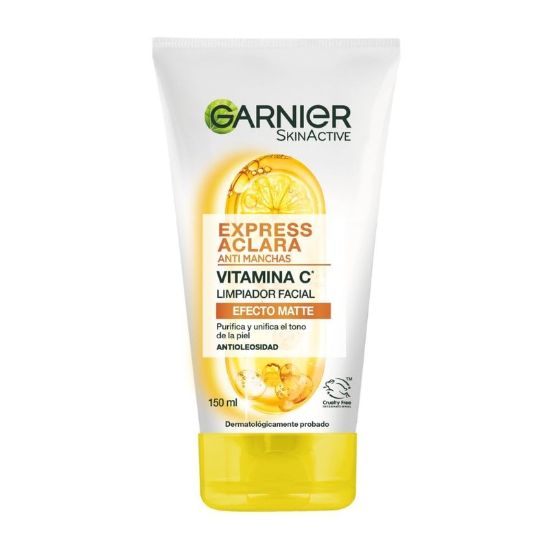 Garnier Gel Limpiador Facial Tono Uniforme con Vitamina C Express