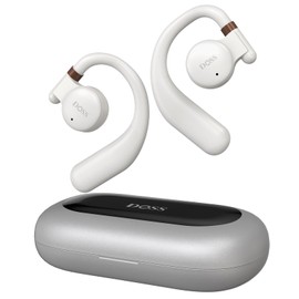 DOSS Open Ear Headphones with Superior Sound, Clear Calls, 30 HS Playtime, Ultra-Lightweight Design with Rotatable Ear Hooks, Maximized Comfort and Secure Fit, Bluetooth 5.3 Headphones - Grey