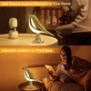 HOGXUAE Small Cordless Lamp, Small Bedside Table Lamp Touch Sensor,