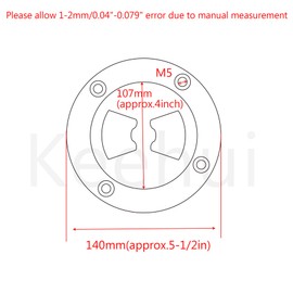 keehui Marine 316 Stainless Steel 4inch Inspection Deck Plate W/Screws for Boat