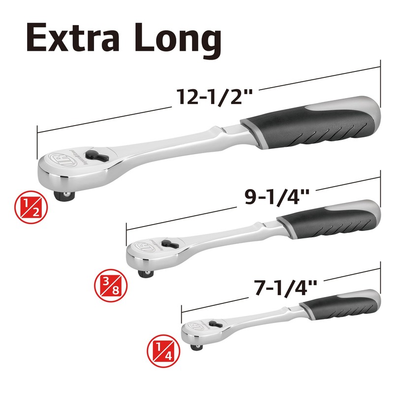 Ingersoll Rand 1/4-Inch Drive 90-Tooth Ratchet with Comfort Grip Handle,
