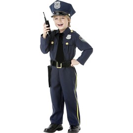 SCLYX #22065 Halloween Costume, Kids Costume, For Boys, Cool Police Costume with Hat, Kids, Police Costume, Police Costume, Police Officer Cosplay, Kids, Long Sleeve, Police Officer Hat, Children, Navy Blue, Halloween Cosplay, Kindergarten Cosplay, Event