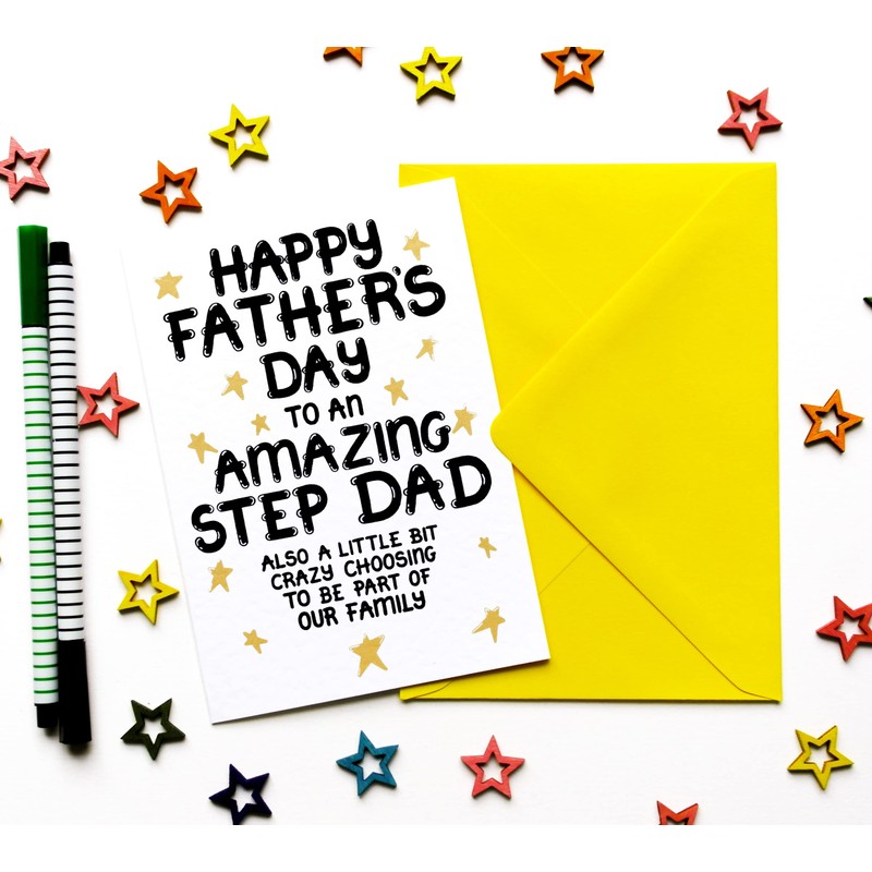 Fathers Day Card Stepdad, Step Dad Father's Day Card From