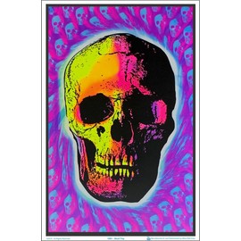 Skull Trip - Flocked - Blacklight Poster - 23" x 35"