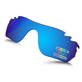 Bowyer POLARIZED Replacement Lenses for Oakley RadarLock Edge Vented OO9183 Sunglasses - Surf Blue Mirror