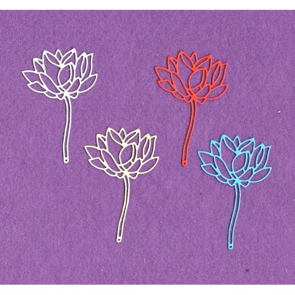 Unbranded LOTUS FLOWER die cuts scrapbook cards