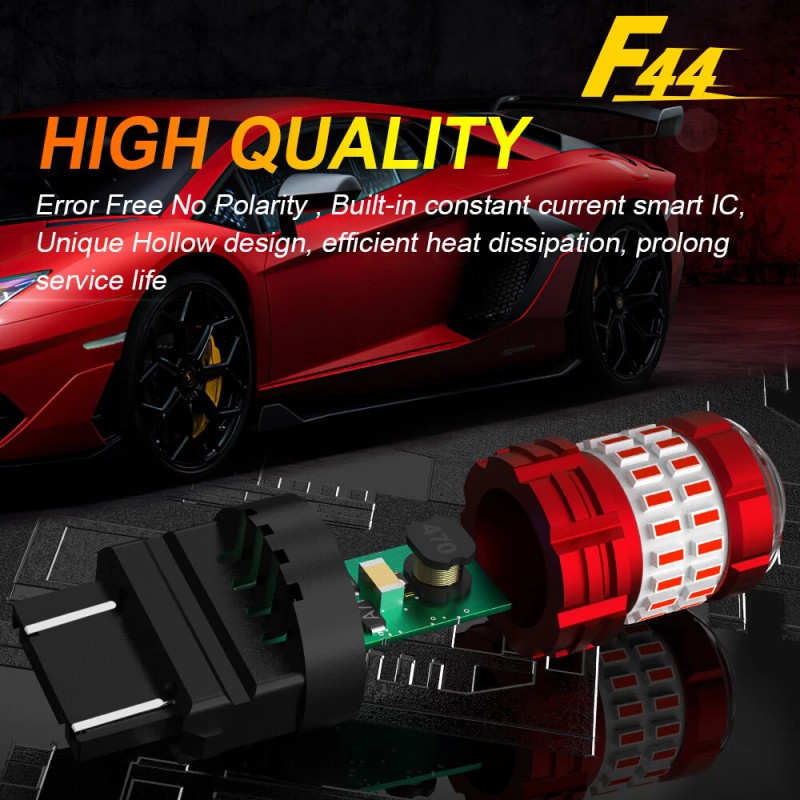 BMTxms 4x 3157 Red LED Strobe Flash Brake Tail Light