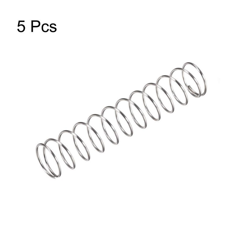 TOP-VIGOR 5Pcs Compression Spring, 15mm OD,1mm Wire Size,70mm Free Length