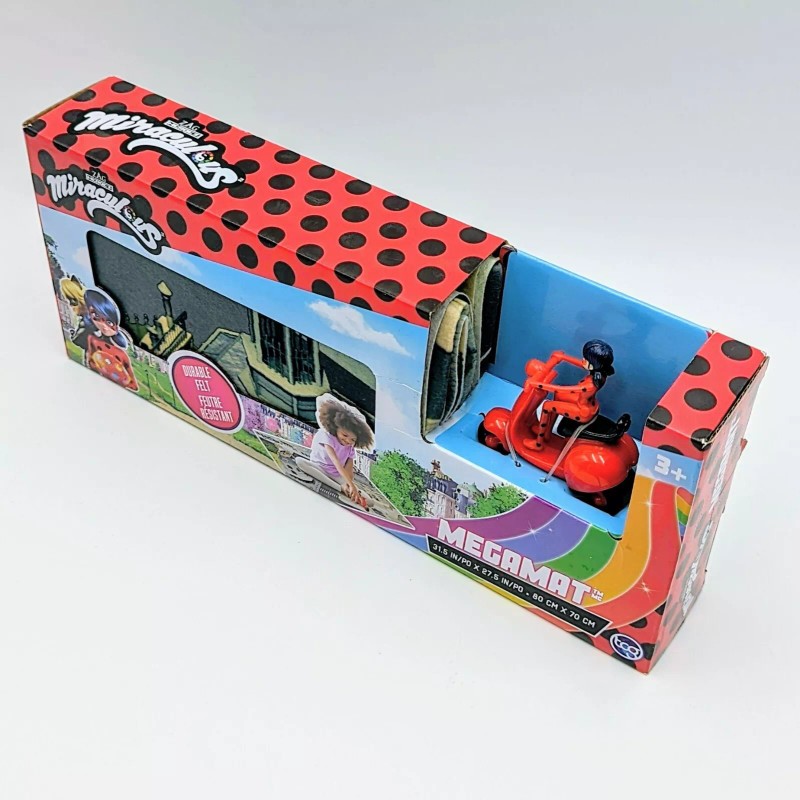 Megamat Miraculous Ladybug Marinette Scooter Megamat Play Mat Superhero Toy