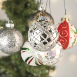Factory Direct Craft Vintage Hand Decorated Glass Ball Ornaments