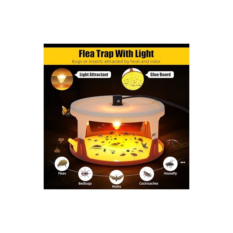 4Pack Upgraded Flea Traps for Inside Your Home - Indoor