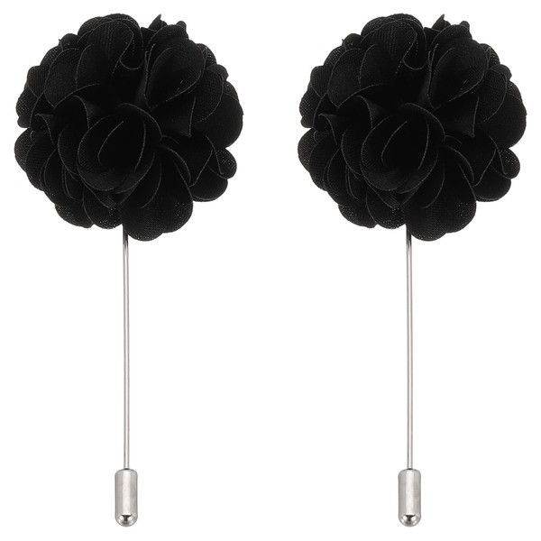PATIKIL Flower Boutonnieres Pin, 2 Pcs Lapel Pin for Men